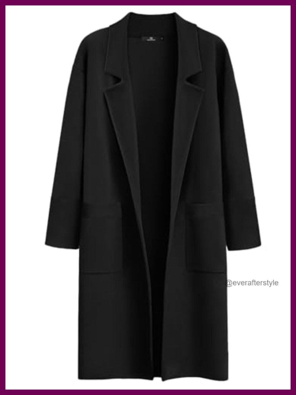 Women's Long Open Front Cardigan Sweater Oversized Shawl Collar Coatigan